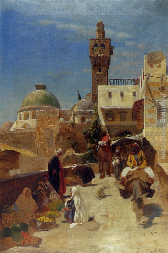 Orientalische Strassenszene painting - Gustav Bauernfeind Orientalische Strassenszene art painting Orientalische Strassenszene painting - Gustav Bauernfeind Orientalische Strassenszene art painting